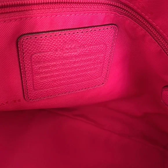 Coach  Prince Street Large Satchel crossbody      Ruby      Pink Leather  NWOT - Picture 9 of 16